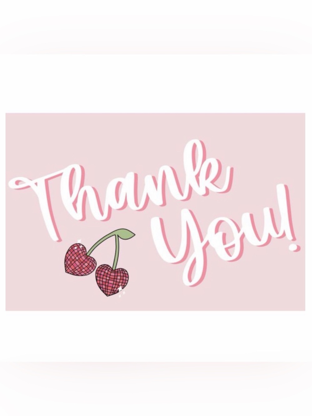 BIN - 25 Disco Cherry Thank You Cards